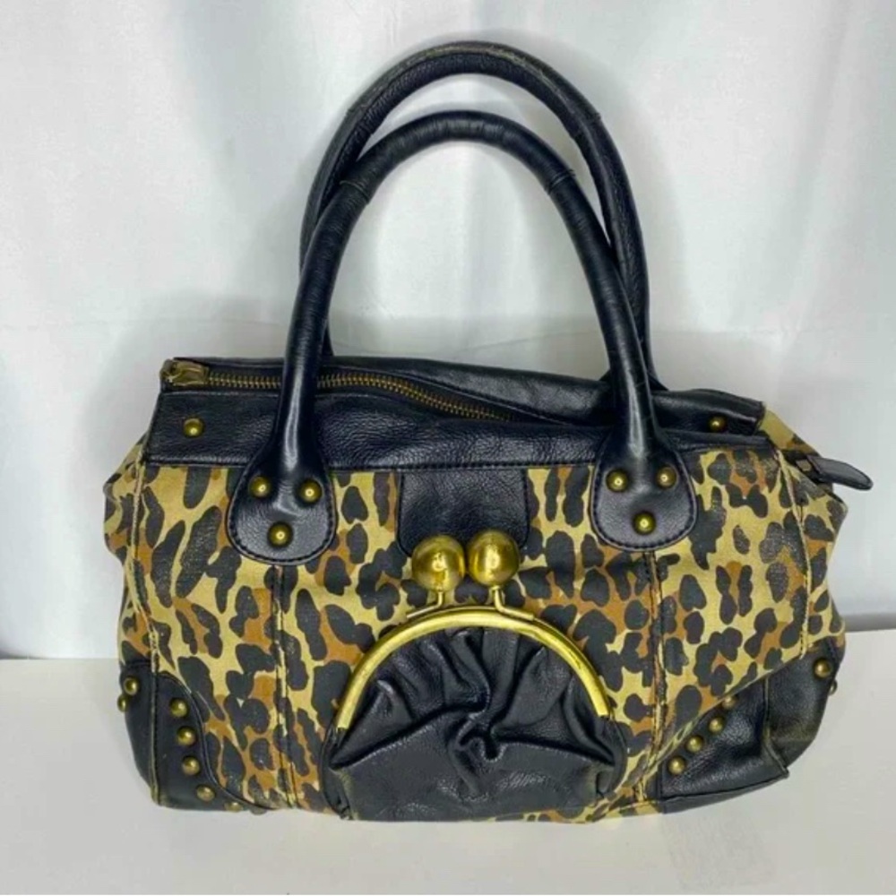 Vintage Betsey Johnson Leopard print purse